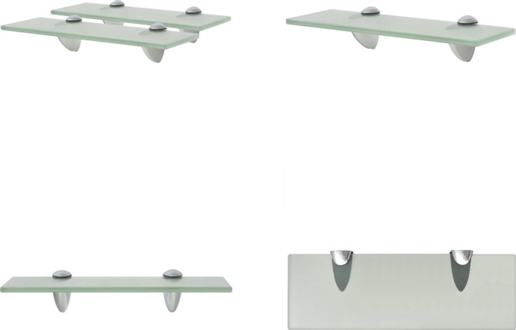 vidaXL Schwebende Regale 2 Stk. Glas 30x10 cm 8 mm - Schwebendes Regal - Schwebende Regale - Wandregal - Wandregale