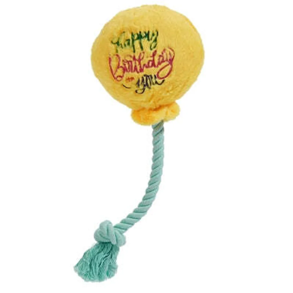 Jouet Ballon d'anniversaire pour chien Fofos en peluche résistante Rose
