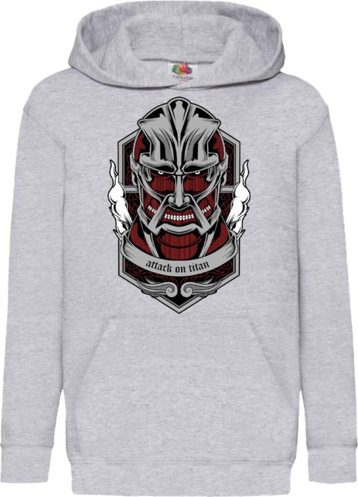 Kinder Kapuzenpullover Anime Manga Attack Anime On Titan 01 Beast Titans, 7-8 Jahr - 128 / Grau