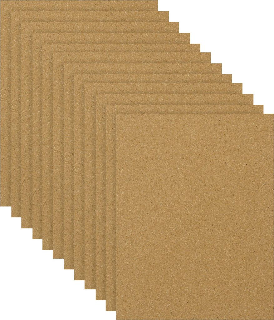 Belle Vous Korkplatten Set (12 Stk) – 27,8 x 21,4 cm Groß mit Kork 2mm Breite - Kork A4 Kork Platten für Pinnwand Ersatz, Wanddekoration, DIY