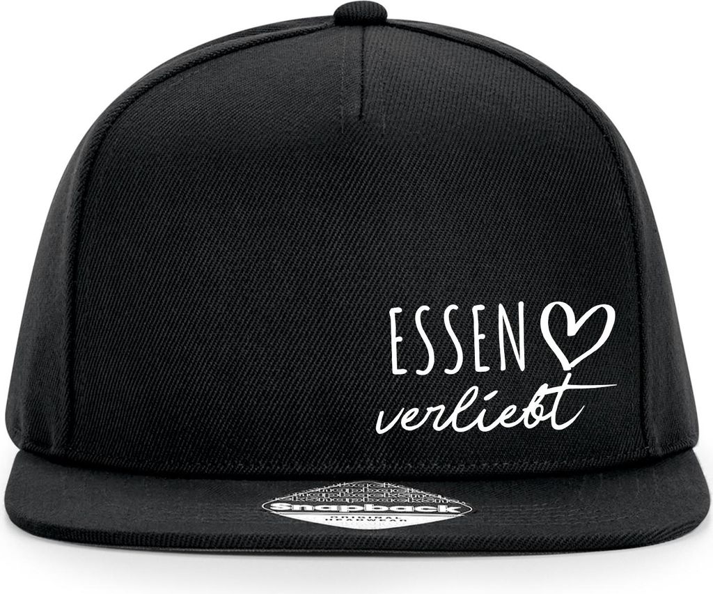 Huuraa Cappy Mütze Essen verliebt Black Polyester Snapback Kappe Geschenkidee