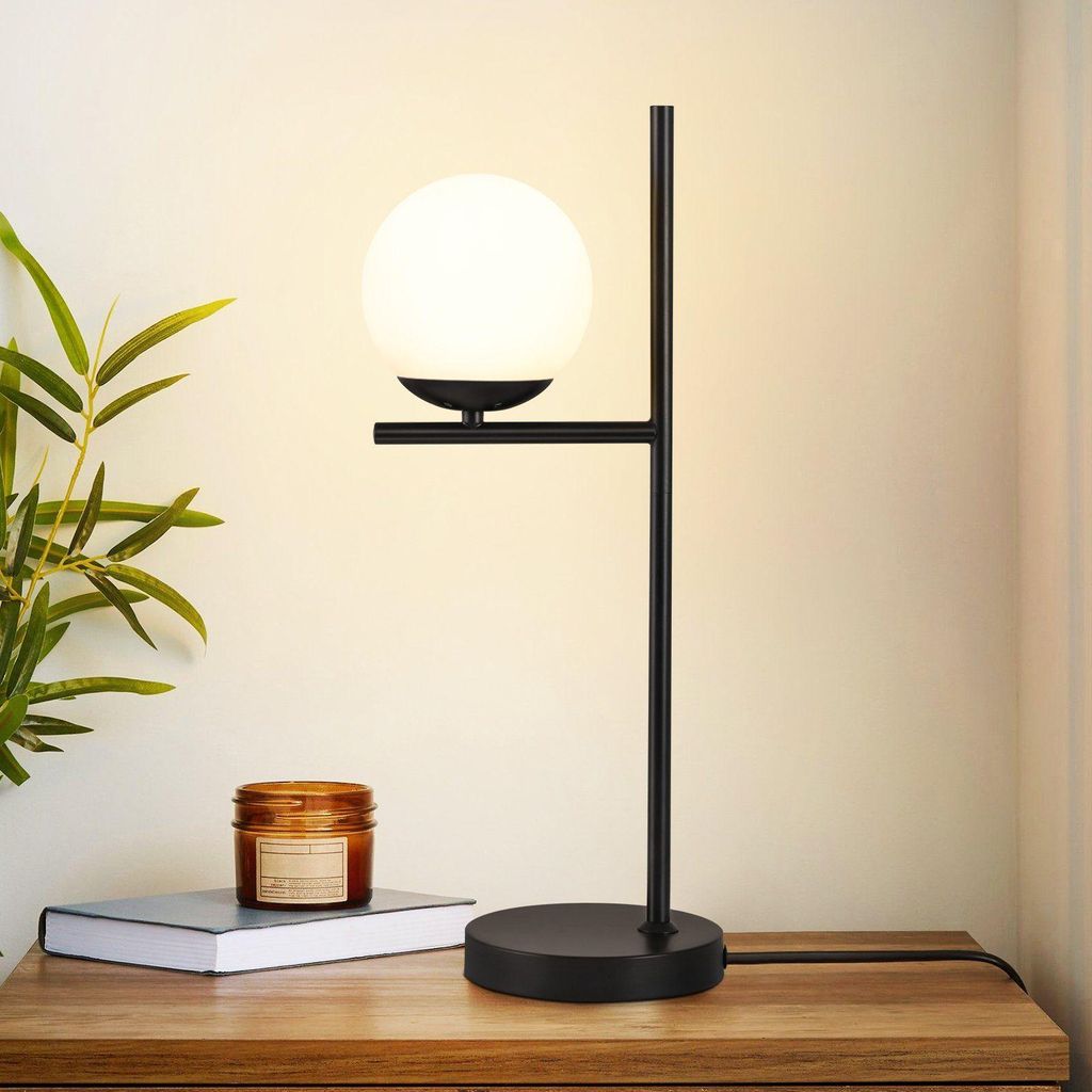 ZMH Lampe de chevet Noir Moderne Lampe de table 1 flamme Image du produit 