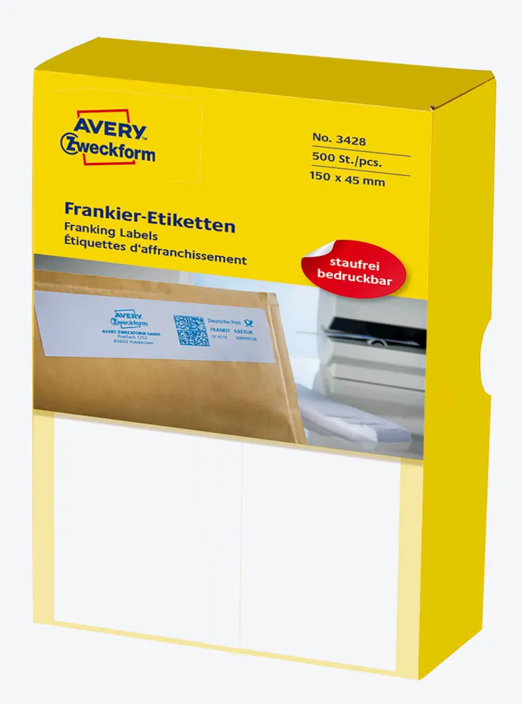 Avery 3428 Etichette per Affrancatrice Frama 150x45 - Pacco da 500