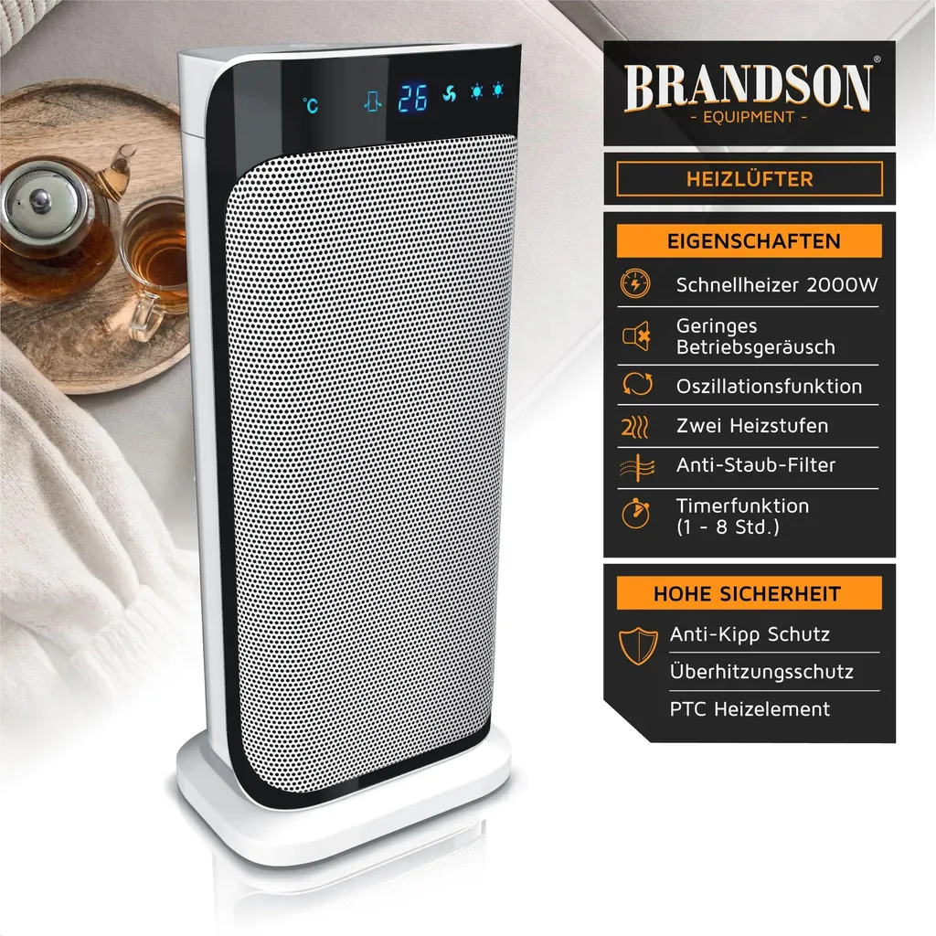 Chauffage soufflant 2000W basse consommation avec arrêt automatique - 9