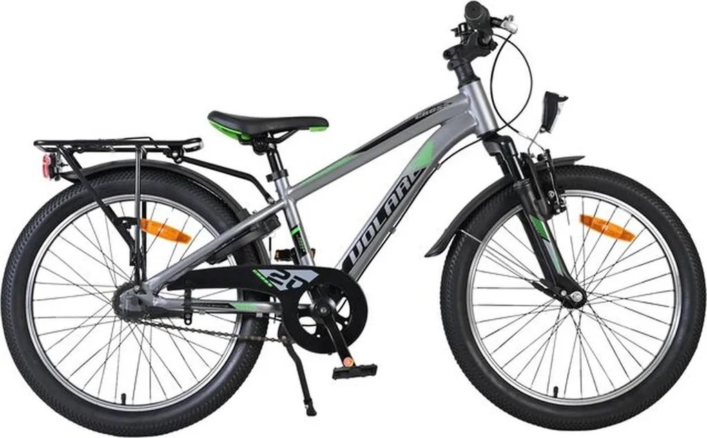 Vélo enfant 20 pouces robuste anti-déraillement gris Volare Cross garçon