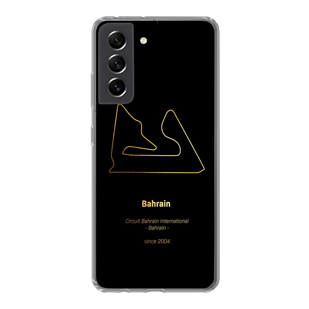MuchoWow Handyhülle Schutzhülle Hülle für Samsung Galaxy S21 FE Bahrain - Formel 1 - Rennstrecke Silikon Softcase Handy Hülle - Mobiltelefon...