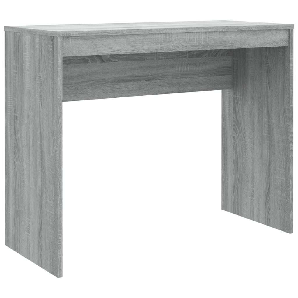 Scrivania grigia Sonoma 90x40x72 cm in materiale ligneo Immagine del prodotto 