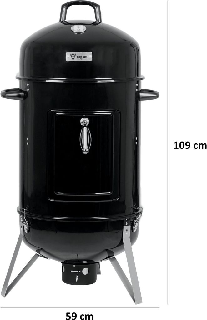 BBQ-Toro Räuchertonne Oak Ø 47 cm | Räucherofen BBQ Smoker Produktbild 3