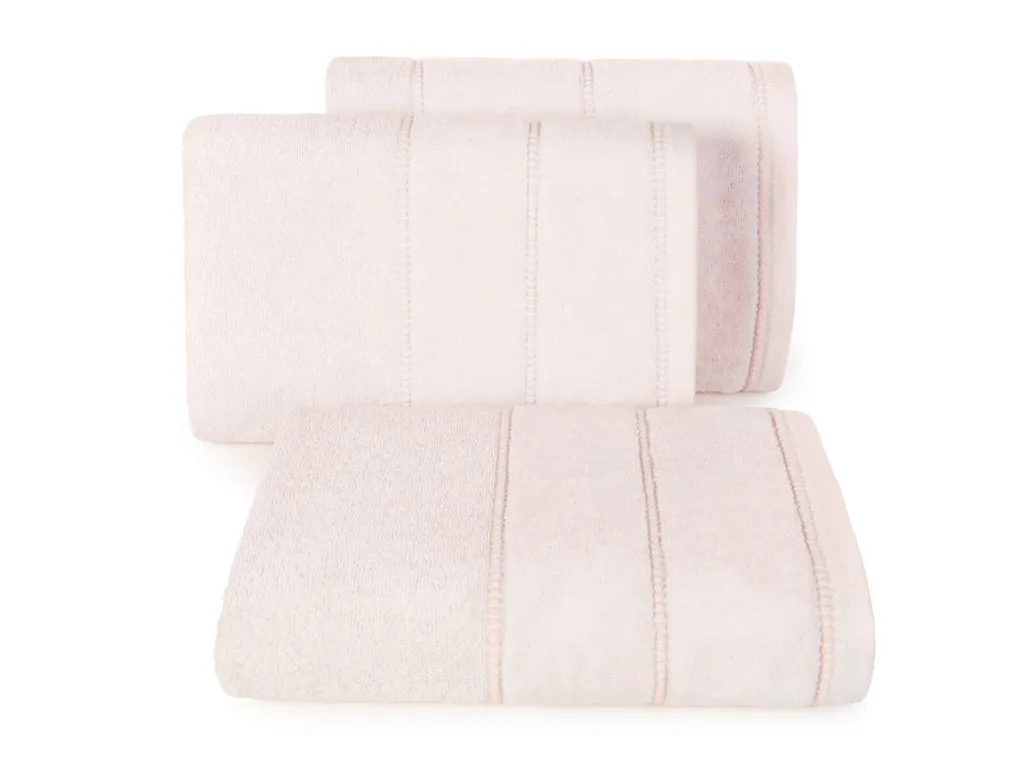 Asciugamano Mari 70x140 rosa con orlo in velluto 500g/m2 Eurofirany