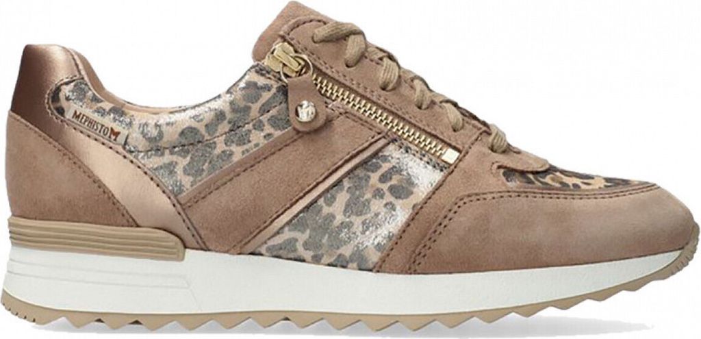 Mephisto Damen sportliche Schnürer in Beige, Größe 8