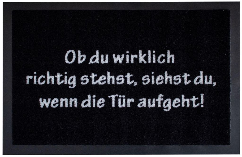 Fußmatte- Ob Du richtig stehst,Spruch Matte, Türmatte 060 x Produktbild 