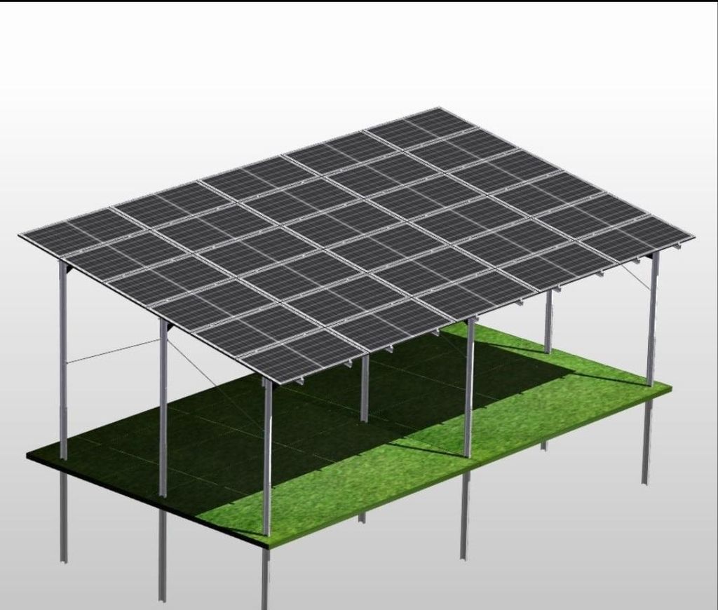 Carport PV Photovoltaik 6,5x8,4m Doppelcarport freistehend