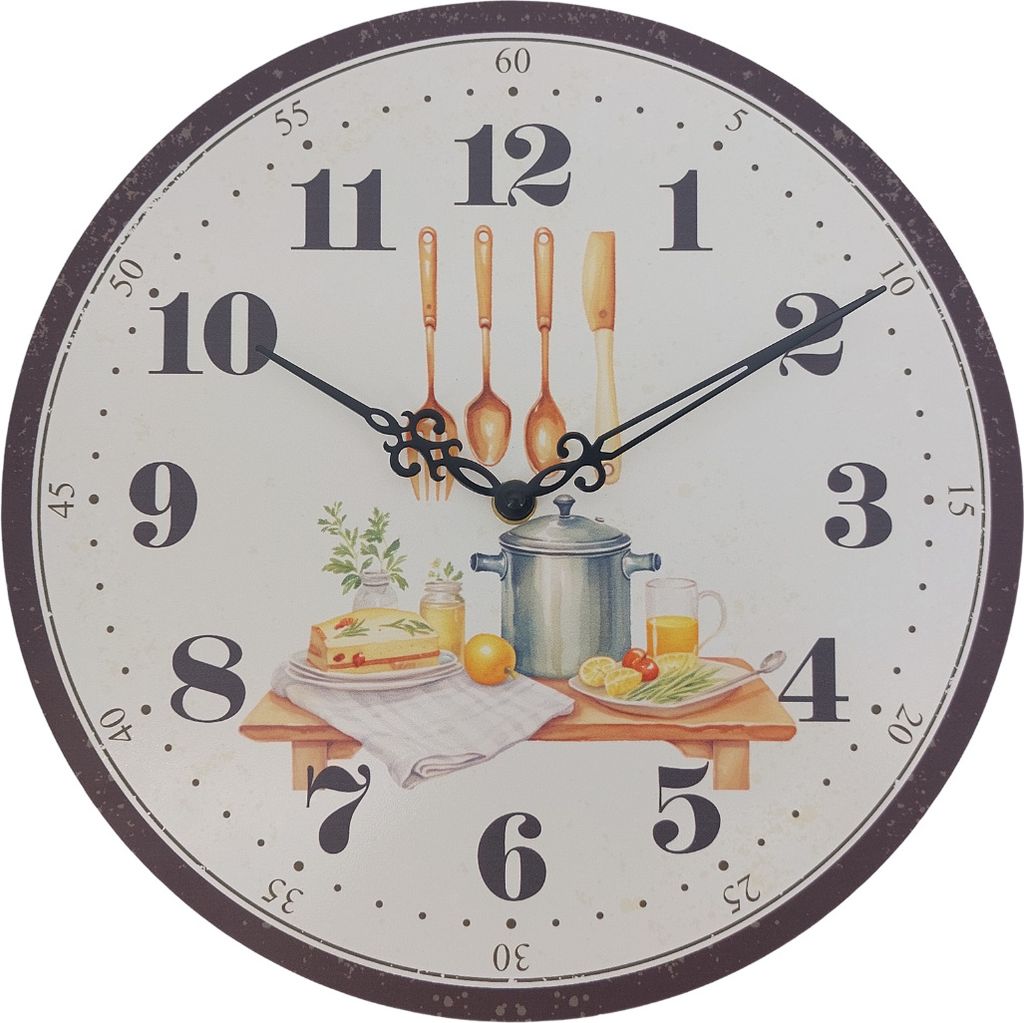 abc HOME | Wanduhr Küche | Quarzuhrwerk | batteriebetrieben Produktbild 