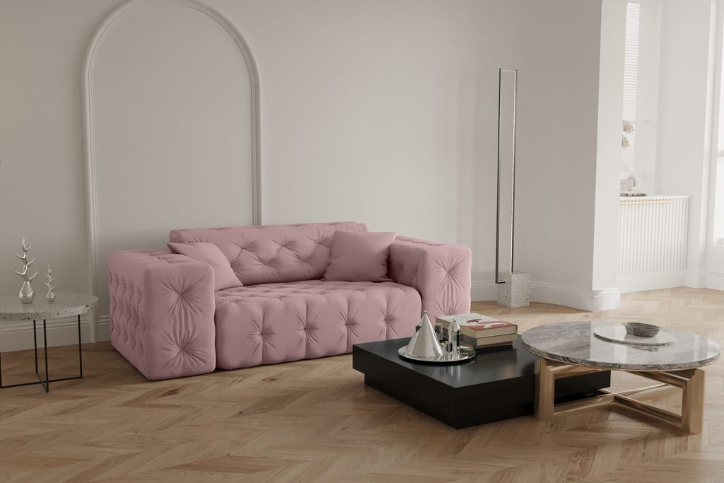 Kaiser Möbel Sofa stilvol Wohnlandschaft Wohnzimmer CLOUD viele farben Rosa