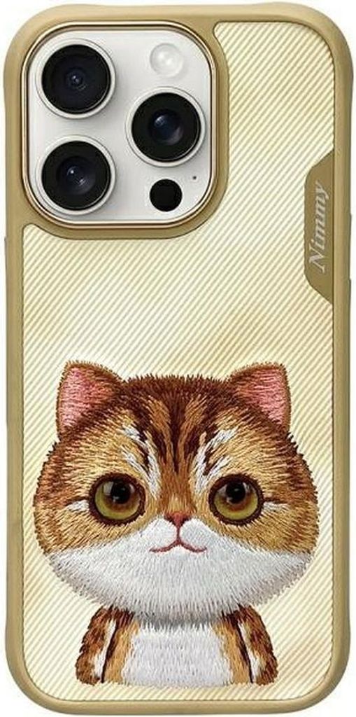 Nimmy Hülle Iphone 16 Pro Max 6.9 Khaki Big Eyed Pet 2.0 Cat