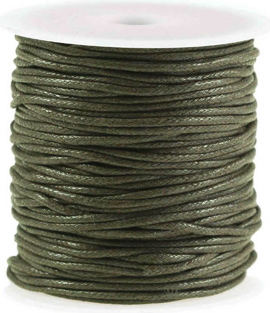 50m gewachste Baumwollschnur / Wachsschnur 2mm, Schmuckschnur, Farbe wählbar