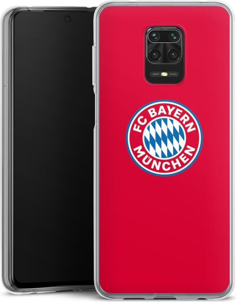 DeinDesign Handyhülle für Xiaomi Redmi Note 9 Pro Silikon Hülle Case Smartphone Schutzhülle FC Bayern München FCB Logo