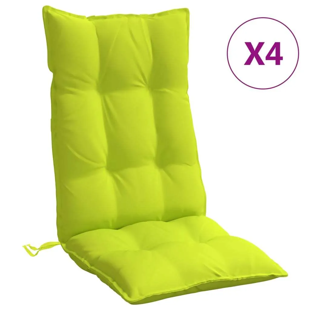 Cuscini Giardino Schienale Alto Oxford Verde Brillante 4 pz | Comfort Top