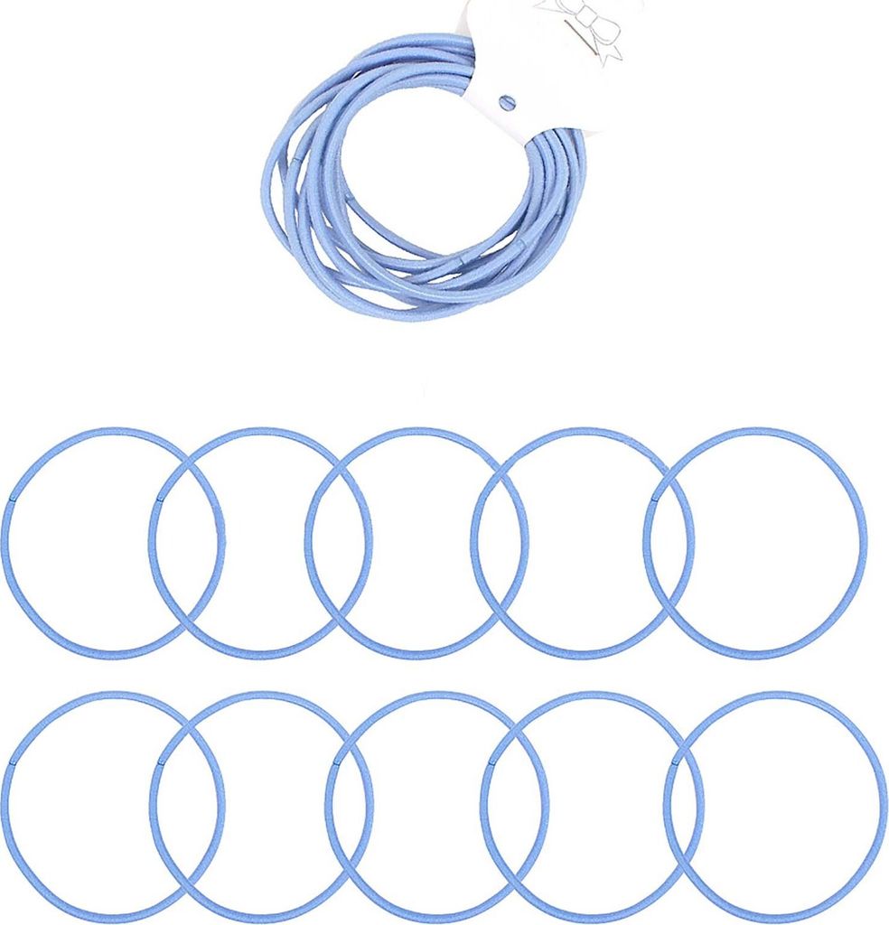 100 Haargummis 50mm elastisches Haar Band Zopfgummis ohne Metall Farbwahl, Größe:50mm, Farbe:blau