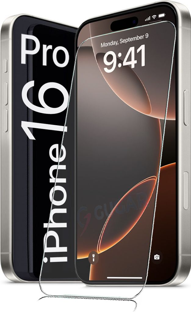2X Für iPhone 16 Pro ( 6.3" ) - Panzerglas Glasfolie Produktbild 3