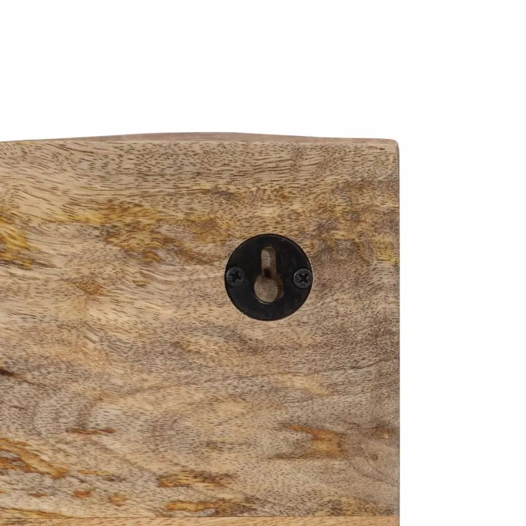 Appendiabiti Muro 4 Posti Legno Mango e Metallo - Design Industriale - 6