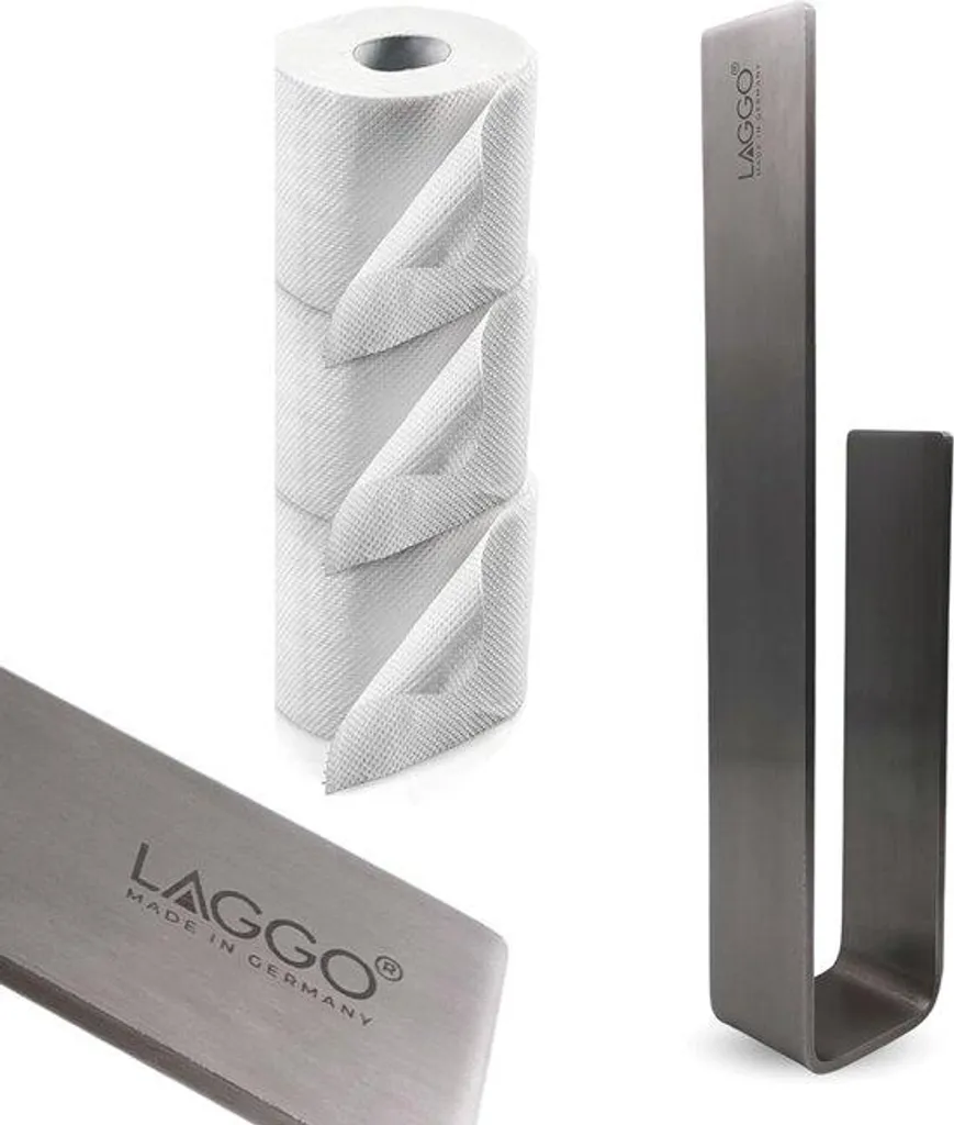 Porte-papier hygiénique inox V2A avec adhésif 3M haute résistance V2