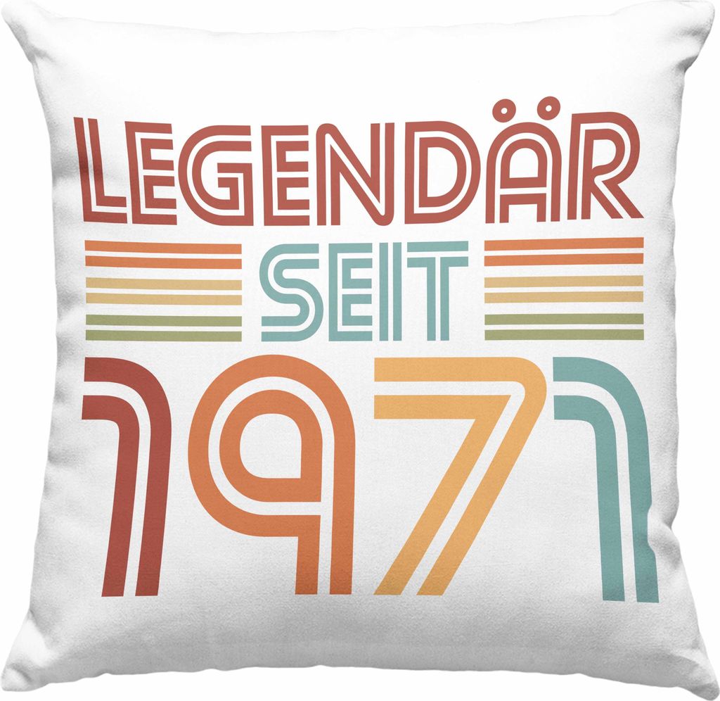 Trendation - 50. Geburtstag Deko-Kissen mit Füllung 40x40 Frau Männer Geschenk 50er Geschenkidee 50 Mutter Vater Mann Frauen Lustig Geschenke Dek...