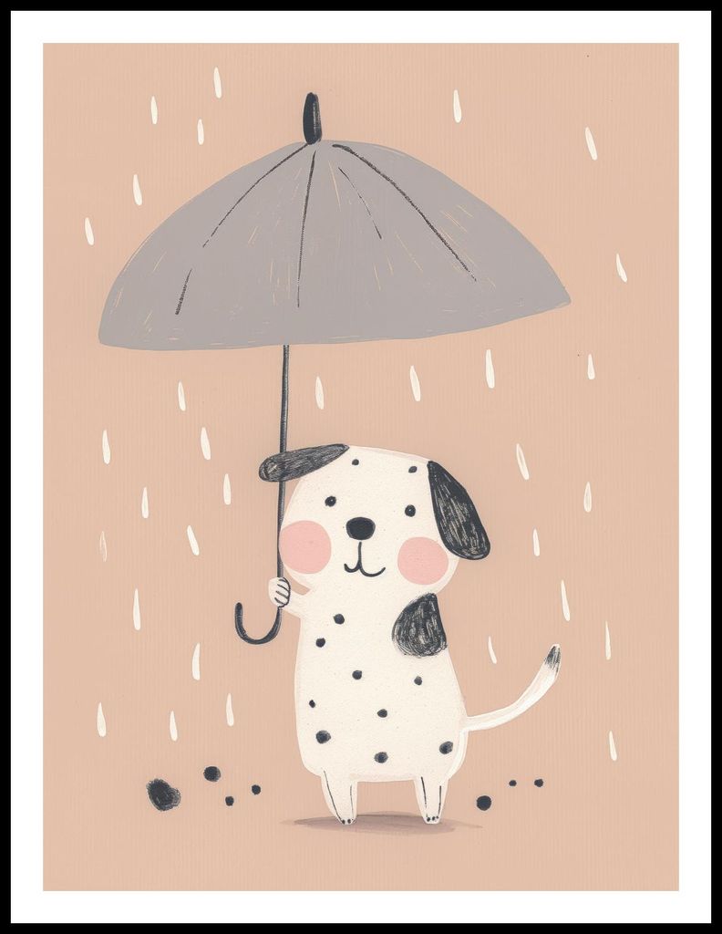 Plakat 60x80cm Muster für Kinder, Mädchen und Jungen - Regen