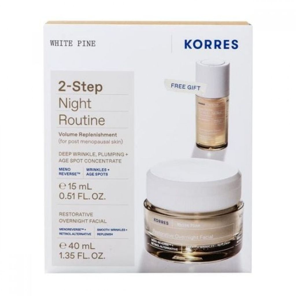 Korres White Pine 2-Step Night Routine Gesichtscreme gegen Alterung, 40 ml