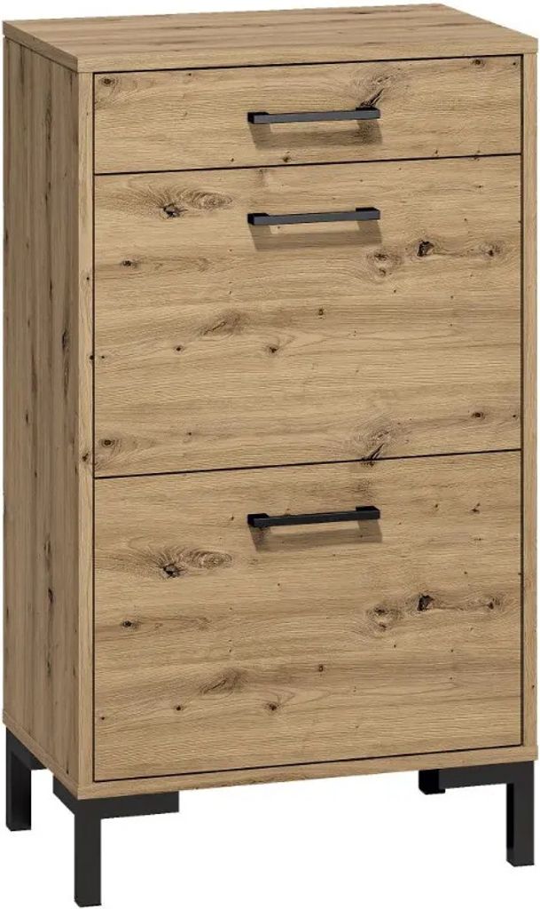 Hoher Schuhschrank BEDA – Eiche Artisan