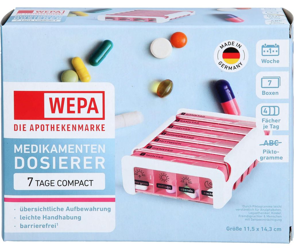 WEPA 7 Tage Compact Wochenmagazin weiß/pink Produktbild 