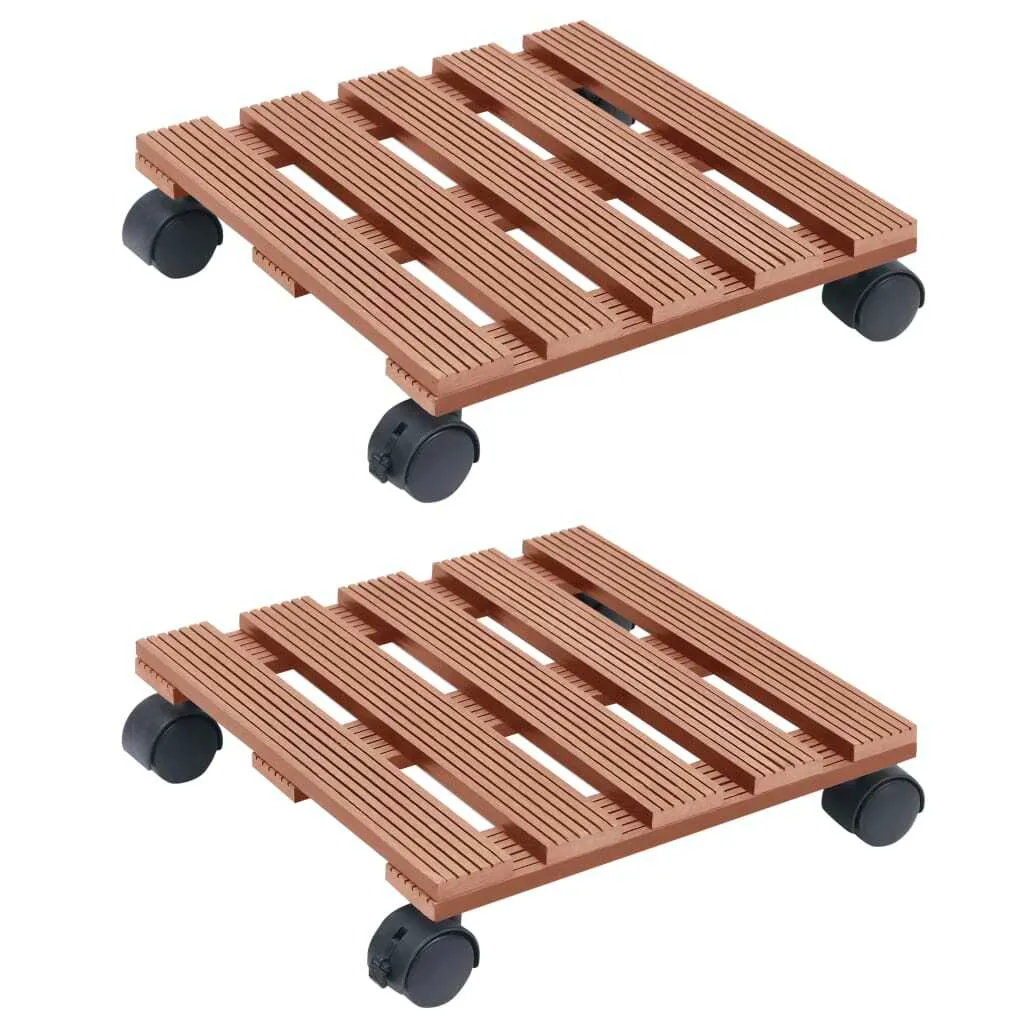 Rouleau pour plantes WPC robuste 30x30 cm coloris marron pack de 2