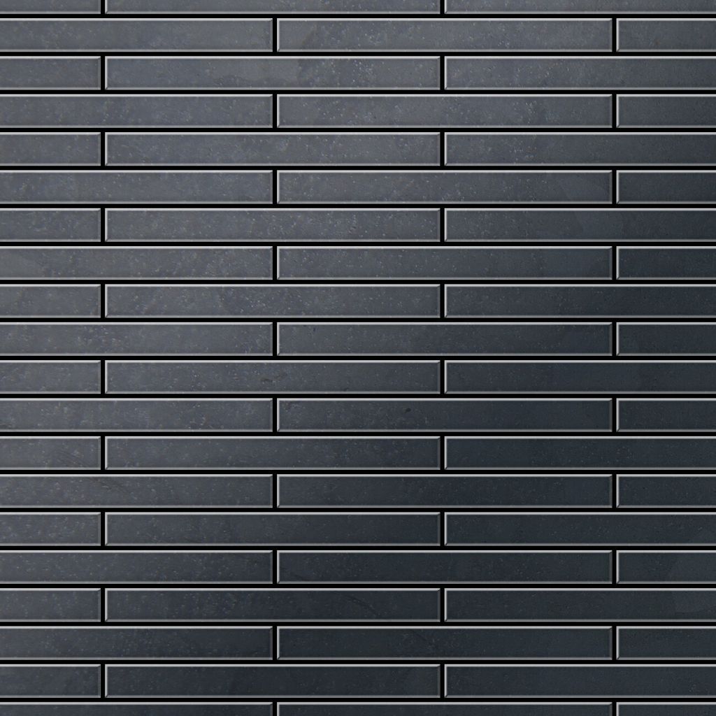Mosaik Fliese massiv Metall Rohstahl gewalzt grau 1,6mm stark Deedee-RS