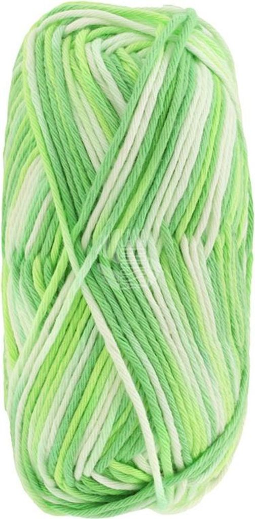 Lana Grossa Star Print 348 Weiß/Hellgrün/Jade 50g