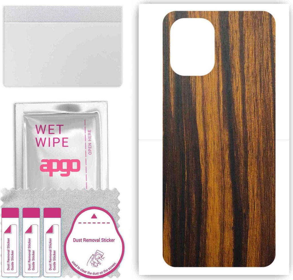apgo Rückseite Schutzfolie, Skin, kompatibel mit Umidigi F3 5G, Hinten Displayschutzfolie aus Vinylfolie, kratzfest, einfache Montage - Tigerwood