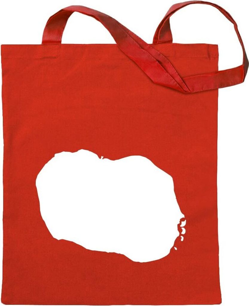 Kiwistar - Baumwolltasche - rot - Cookinseln Umriss Kontur - Tragetasche Stoffbeutel Umhängetasche Langer Henkel