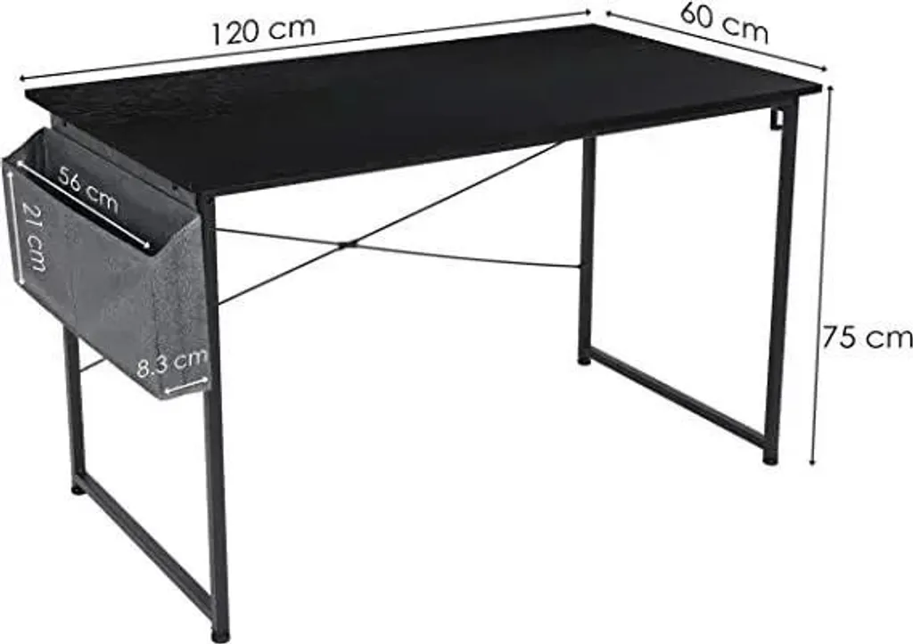 Petit bureau d'angle 120x60 cm pliable pour studio et espace restreint - 2