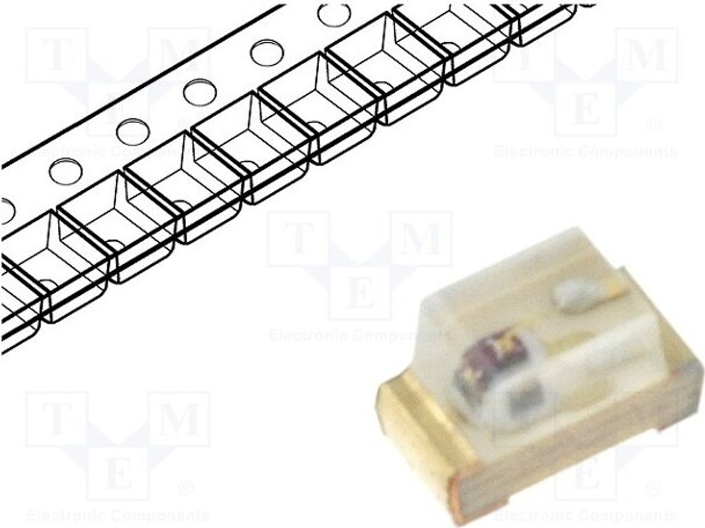 5x LED 1,6x0,8x1,1mm 1,95÷2,5V 120° 50÷150mcd 0603 rot SMD 20mA KP-1608SURCK LED-