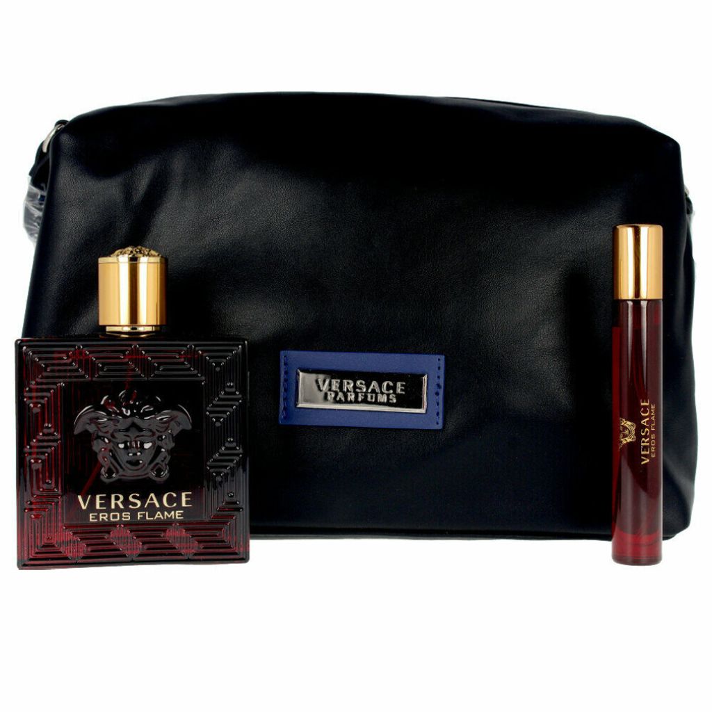 Versace Eros Flame Gift Set 100ml EDP + 10ml EDP + Toiletry Bag
