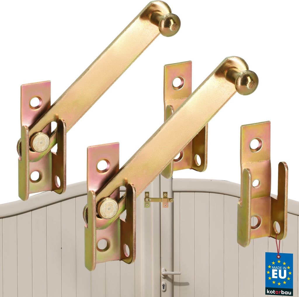 KOTARBAU 2 St. Schlagladenüberwurf 120 mm verzinkter Stahl Fensterladen Doppeltorüberwurf Fensterladenriegel Schlagladen Überwurf Überwurfri...