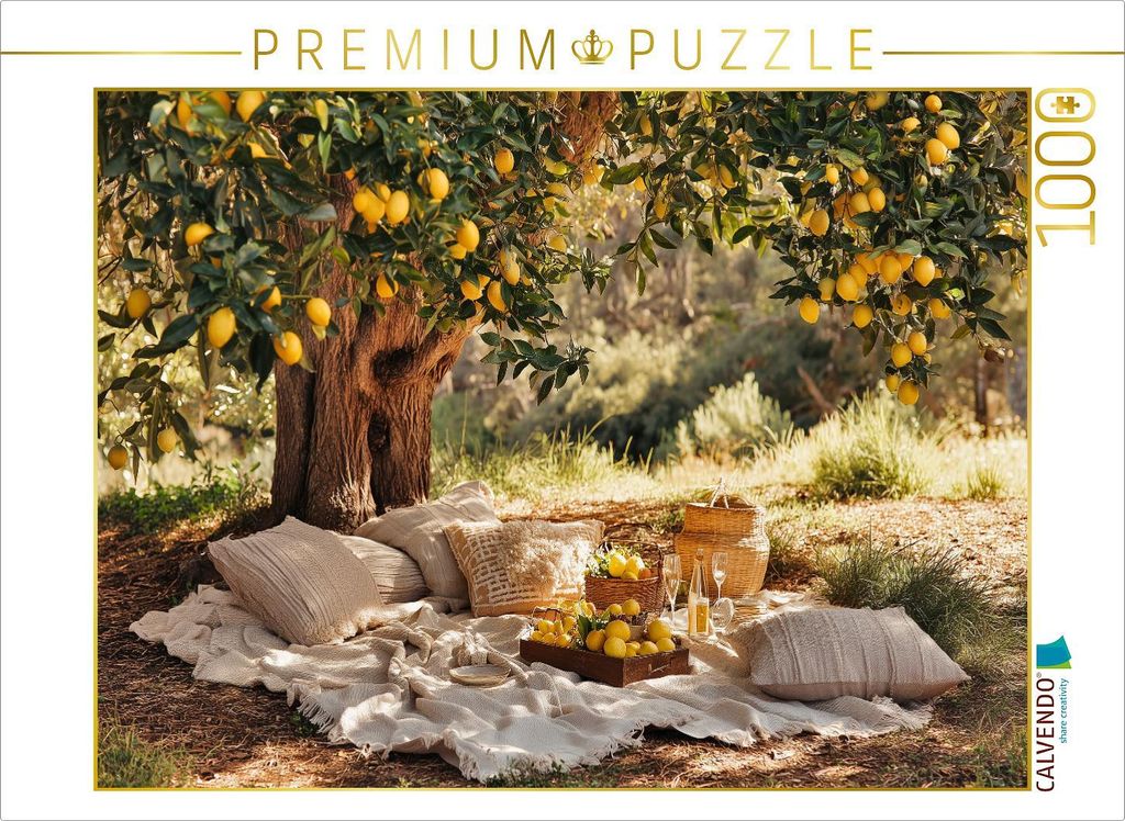 CALVENDO Puzzle Erntezeit im warmen Licht des Südens | 1000 Teile Lege-Größe 64x48cm Foto-Puzzle für glückliche Stunden