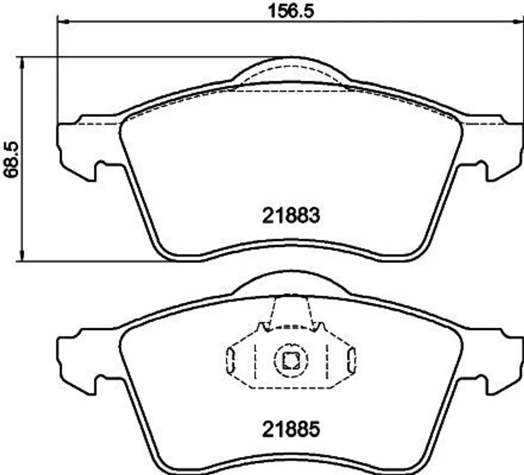 Plaquettes de frein avant pour VW Transporter T4 HELLA 8DB355008011