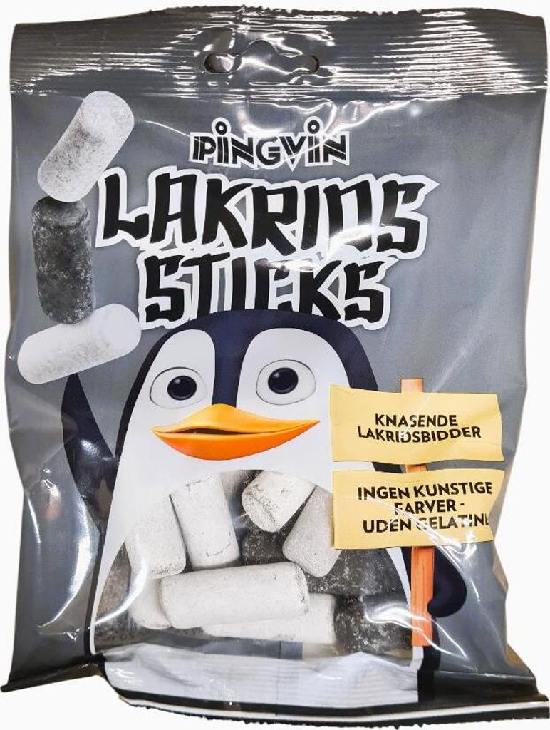 Toms Pingvin Lakridssticks 180g Produktbild 