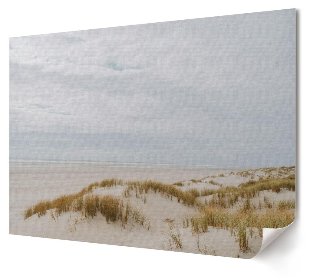 Ruhe am Strand - Kunstdruck A4 - Fotografie- Wandbild für Wohnzimmer Schlafzimmer & Flur, Modernes Poster Wanddeko, Ungerahmt
