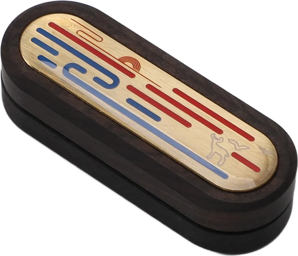 Fidget Slider Format Poche en Bois Naturel - Jouet de Détente Ergonomique