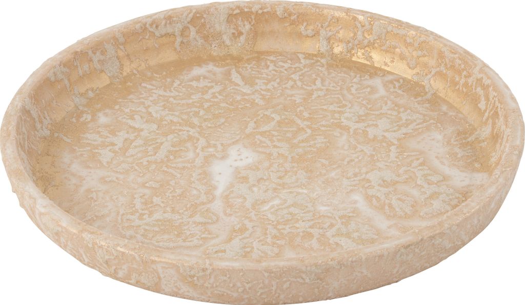J-Line Plate Flowerpot Terra Rose Gold