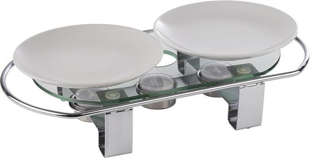 APS 35065 Speisenwärmer, Metall verchromt, 3-flammig, Produktbild 