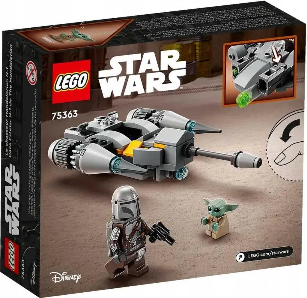 Chasseur N-1 Mandalorien LEGO 75363 avec figurines Grogu et Mando