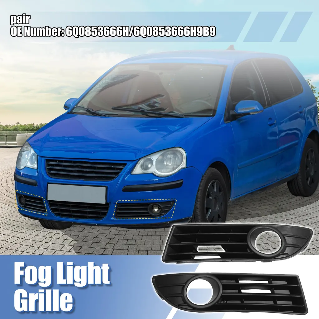 Grilles de Phares Antibrouillard Gauche et Droite pour VW Polo 9N3