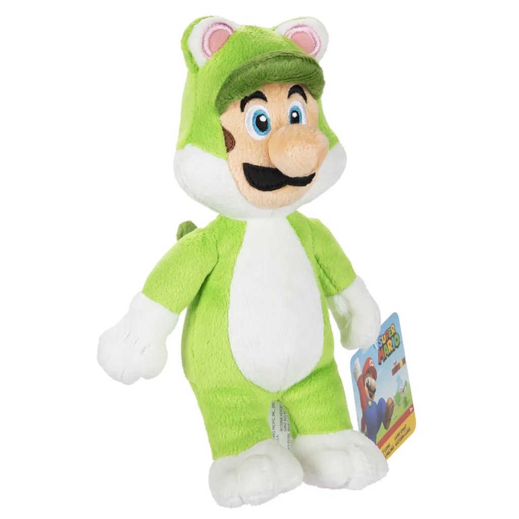 Peluche Cat Luigi Super Mario 18 cm - Figurine Nintendo Chat Originale